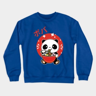 Cute Panda Eating Ramen Crewneck Sweatshirt